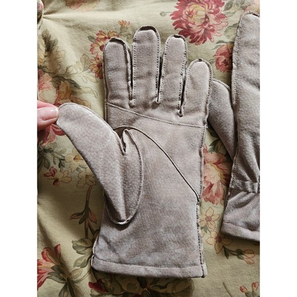 MENS Vintage Tan Suede Thinsulate Gloves WPL 8931 Sz Medium - Picture 3 of 8